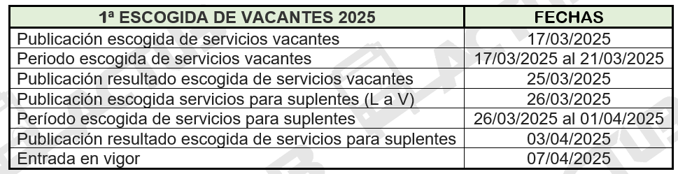5 Calendario escogidas 2025