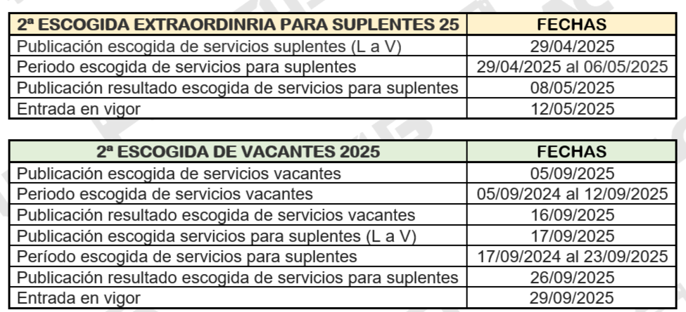 6 Calendario escogidas 2025