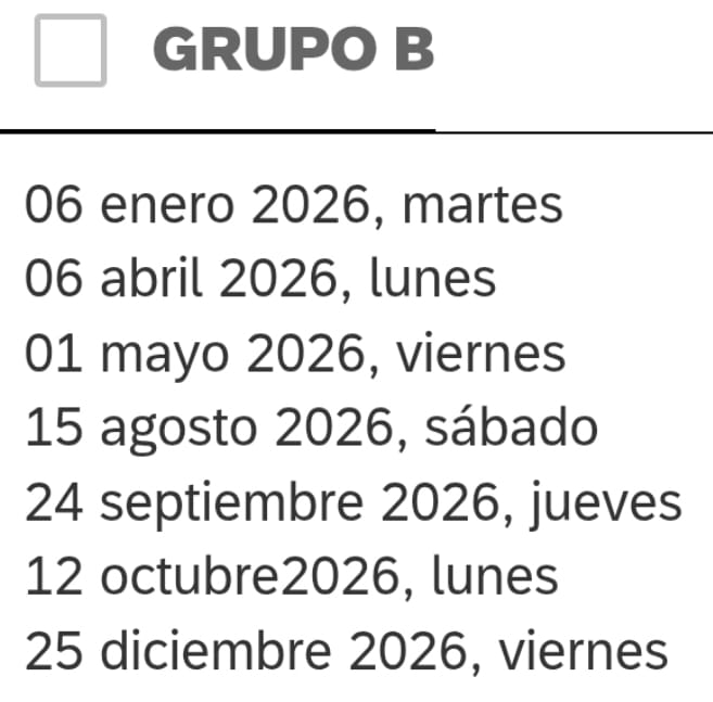 Grupo B 2026